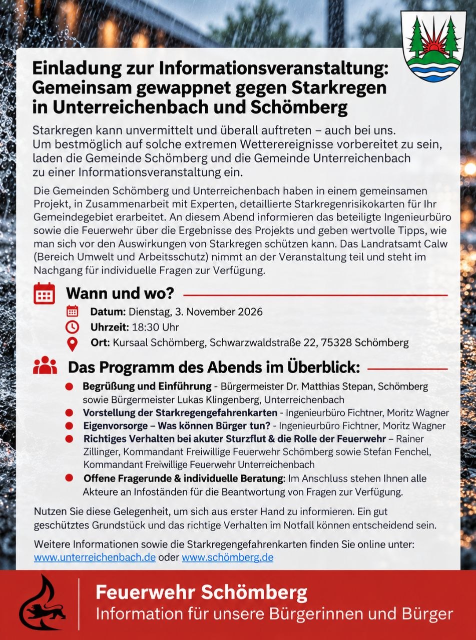 🌧️ Gemeinsam gewappnet gegen Starkregen! 🚒